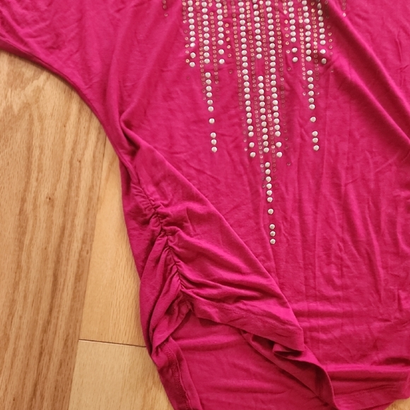 Elegant Fuchsia Cold Shoulder Top - Picture 6 of 17